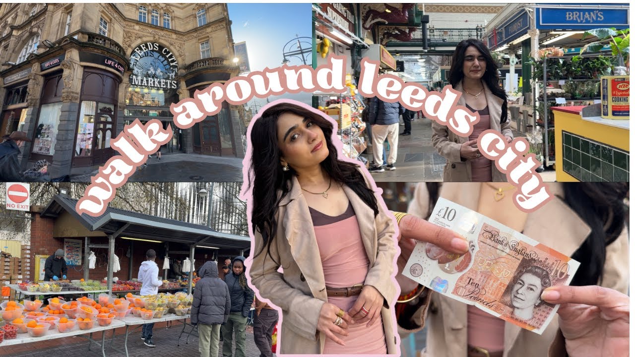 Vlog 104 | Simple Day in Leeds city center 🇬🇧| Market Walk, Food & Reality of UK Life