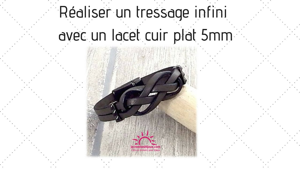 Tressage infini avec cuir plat 5mm