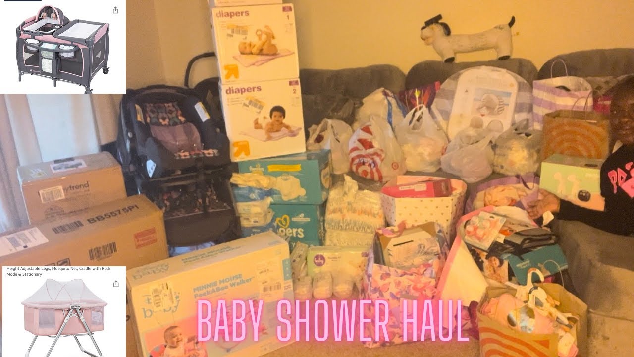 BABY SHOWER HAUL AS A FIRST TIME MOM!☺️ #firsttimemom #babygirl #baby #babyshower #haul