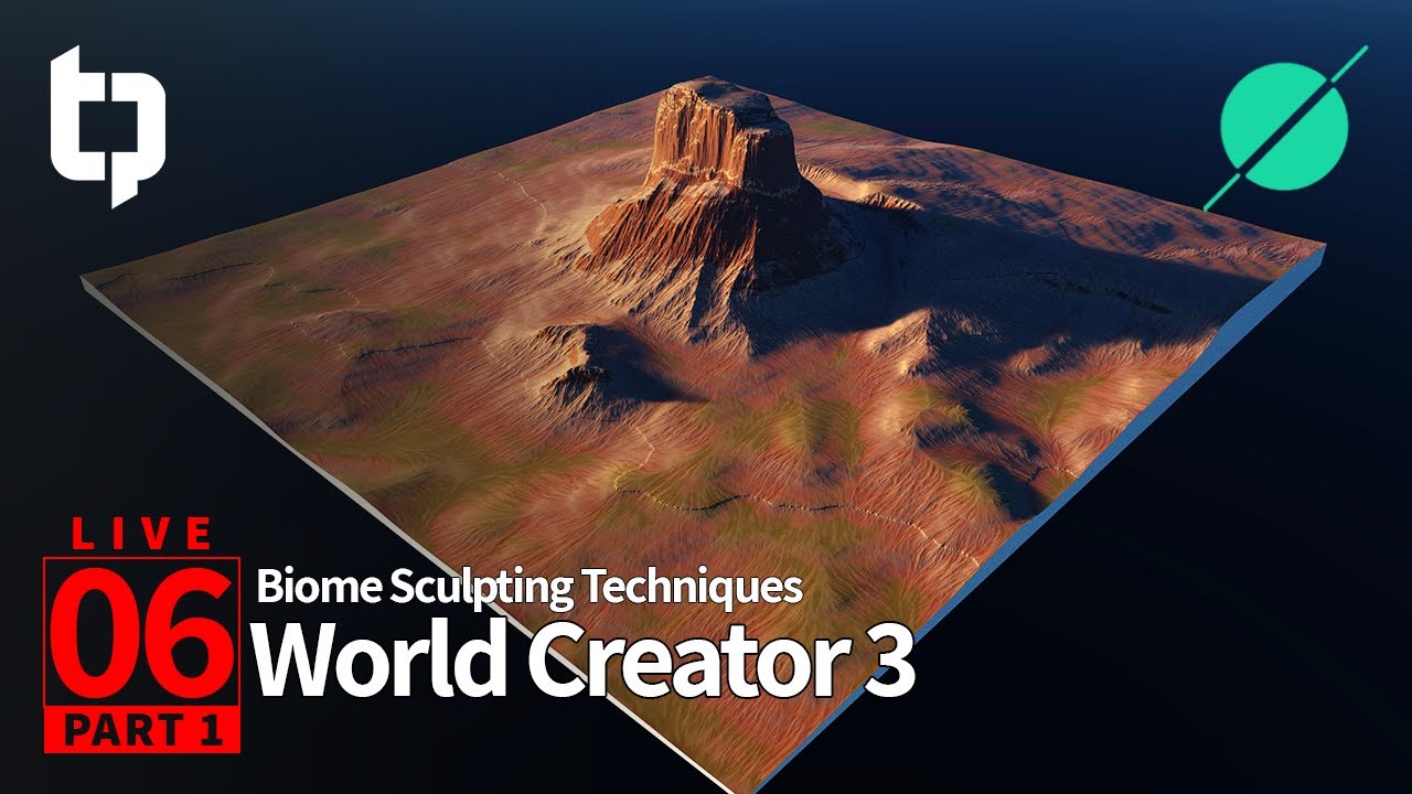 World Creator 3 LIVE | 06 Part 1 | Biome Sculpting Techniques