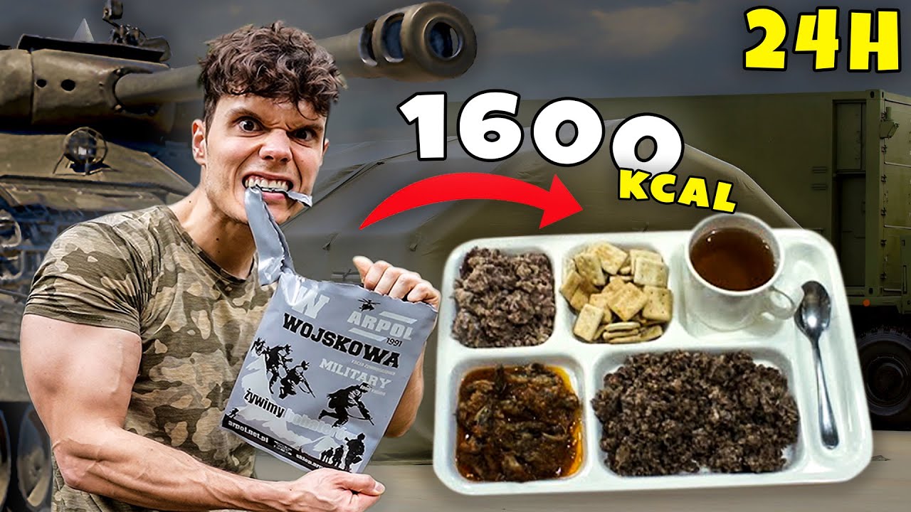 Spędziłem 24H jak ŻOŁNIERZ! (Tylko jedna racja żywnościowa)