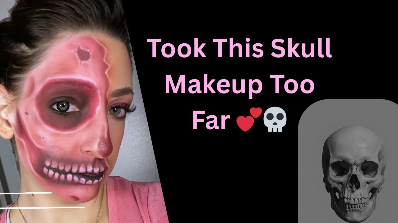 Valentines Day Skull Makeup | Til Death Do Us Part #skullmakeup #halloweenmakeup #pinkmakeup