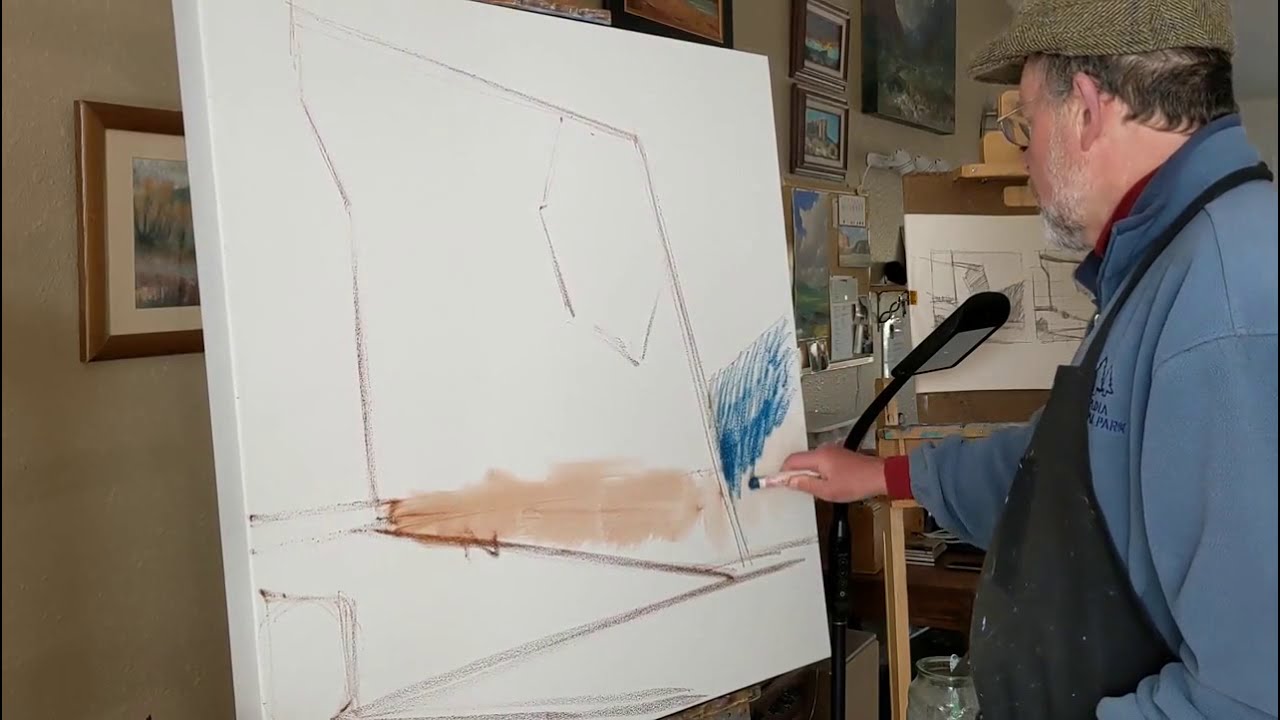 Using Oil Sticks for a Large Format Painting