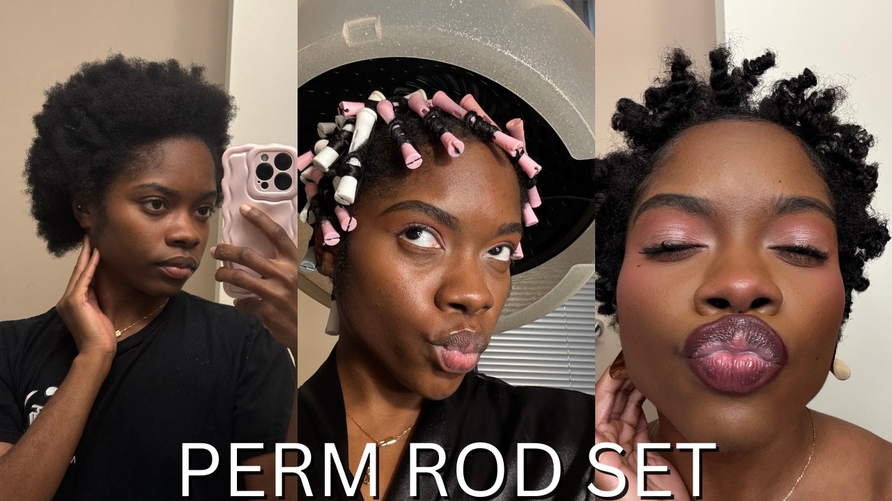 Perm Rod Set on Type 4 TWA 💘 | Valentine’s Day Install