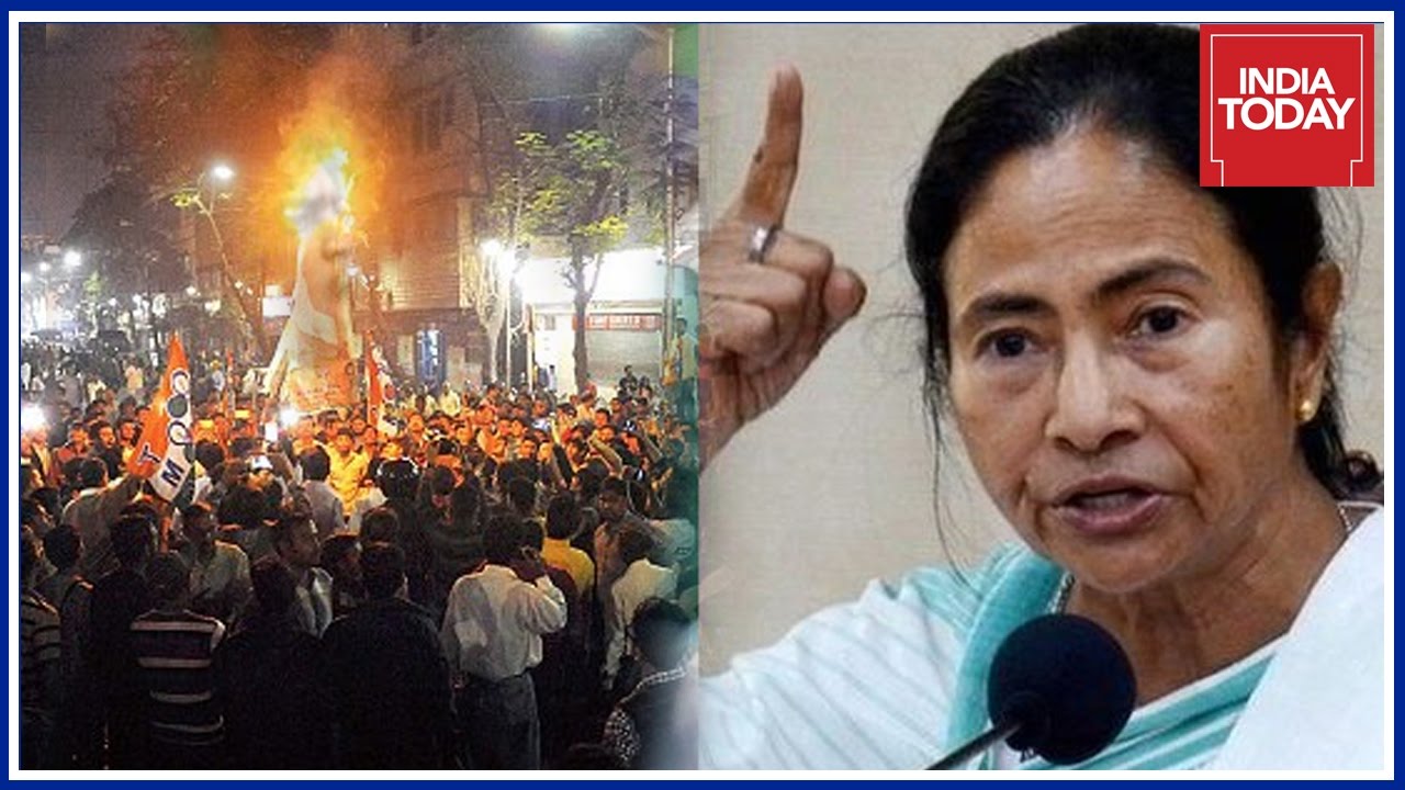 TMC Stages Violent Protest Against BJP In West Bengal