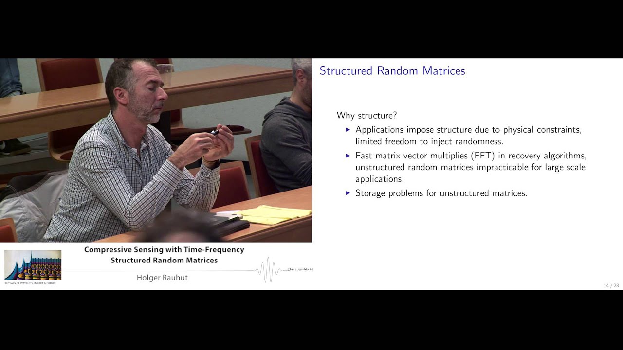 Holger Rauhut: Compressive sensing with time-frequency structured random matrices