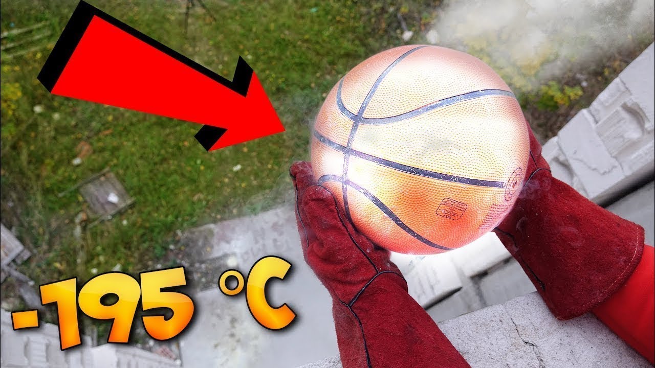 CONGELE UNA PELOTA DE BASKETBALL EN NITROGENO LÍQUIDO Y LA ARROJE DESDE UN 5TO PISO