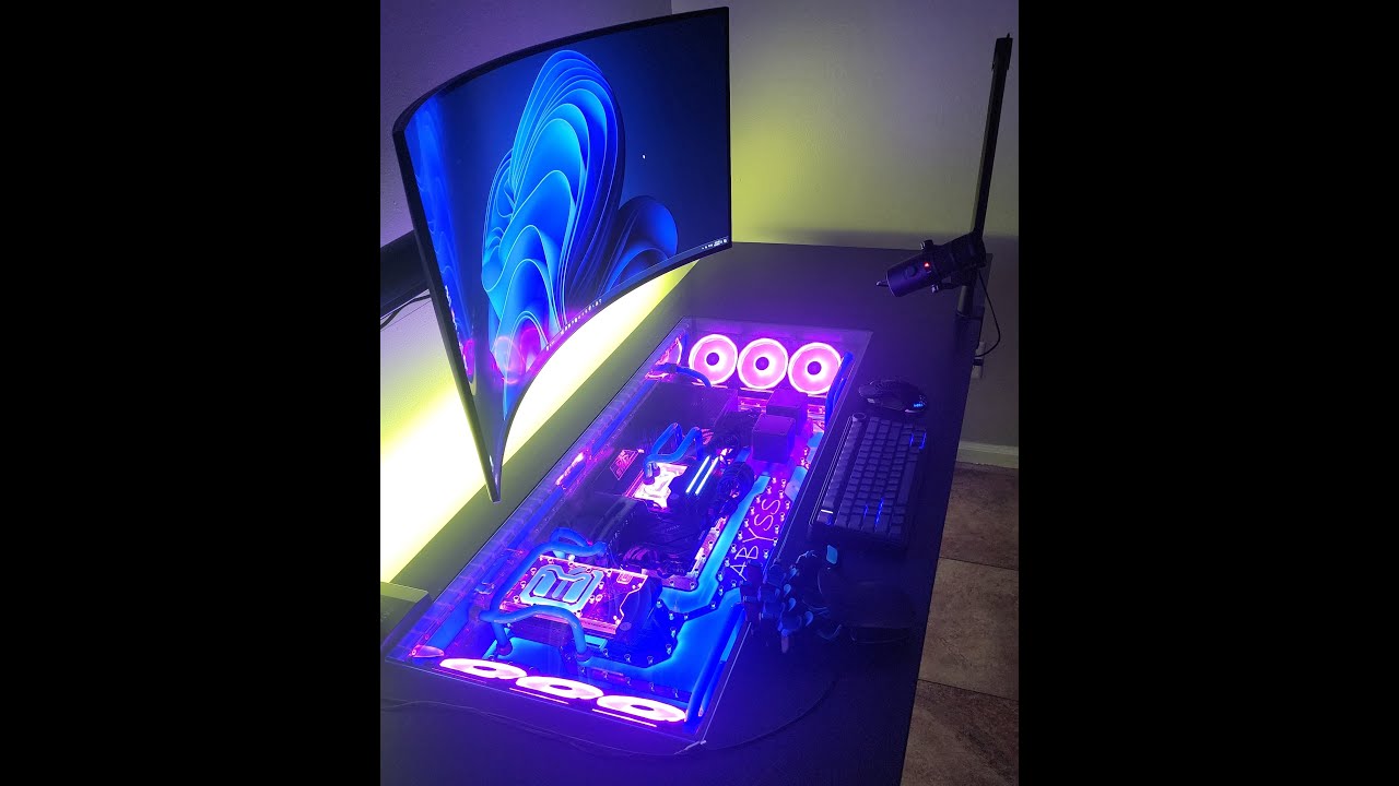 ABYSS BUILD [Custom desk pc build] rtx 4090, ryzen 7950x3d,  corsair dominator 64Gb ram, 990pro 4Tb