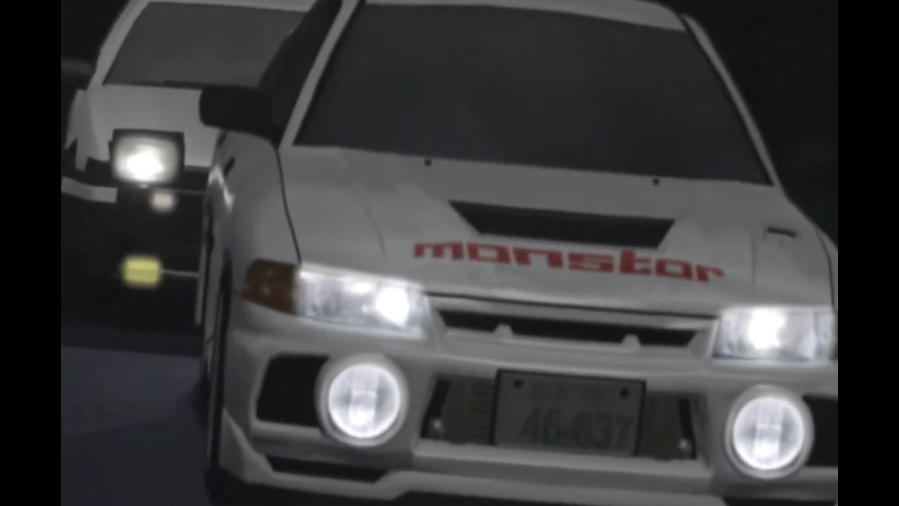 【頭文字D粵語原聲】藤原拓海AE86 對決 帝王隊岩城清次 三菱Lancer Evolution IV (CN9A)  #頭文字D #廣東話 #粵語 #動漫 #動畫 #卡通 #藤原拓海 #AE86