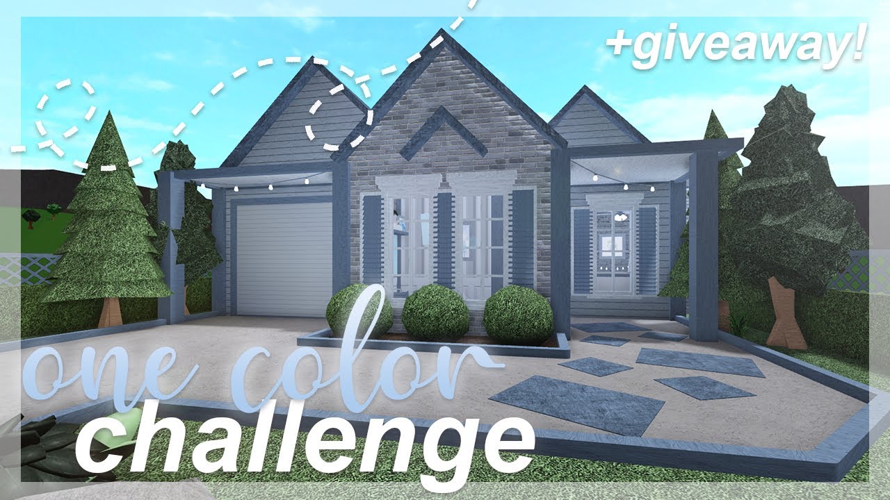 Bloxburg | One Color House Challenge | +giveaway lol