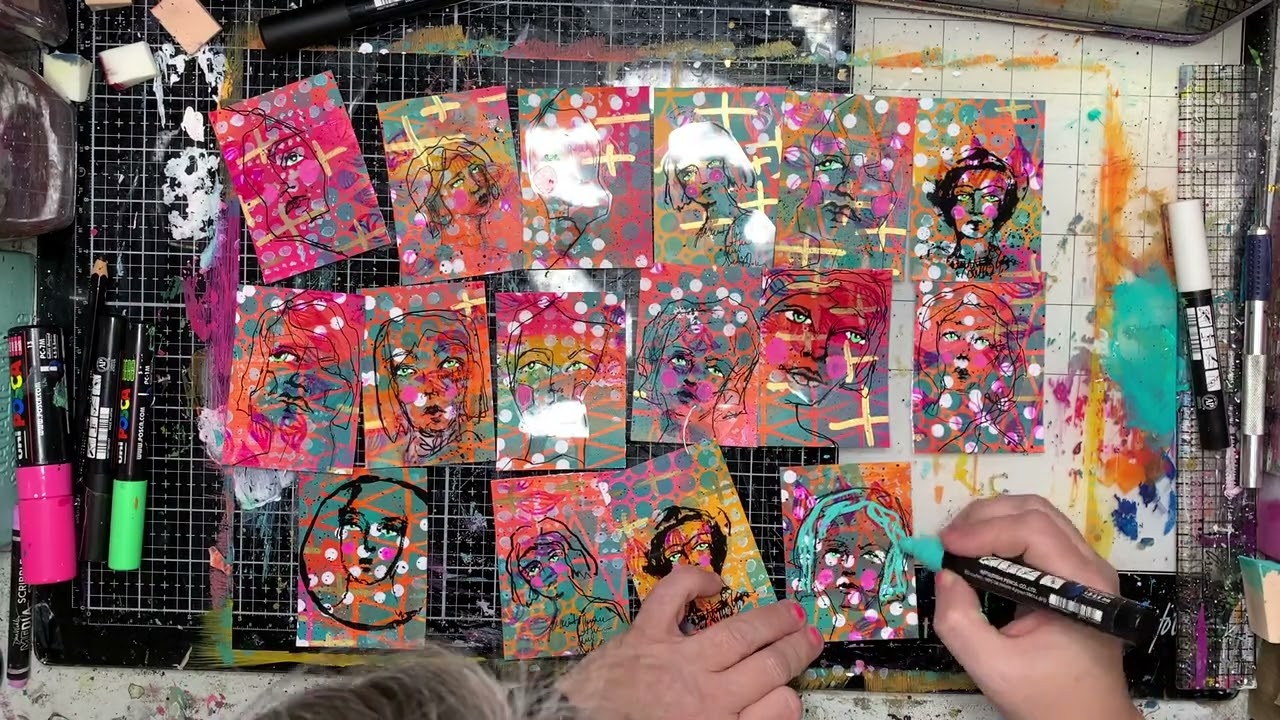 Making Artist Trading cards using transparencies