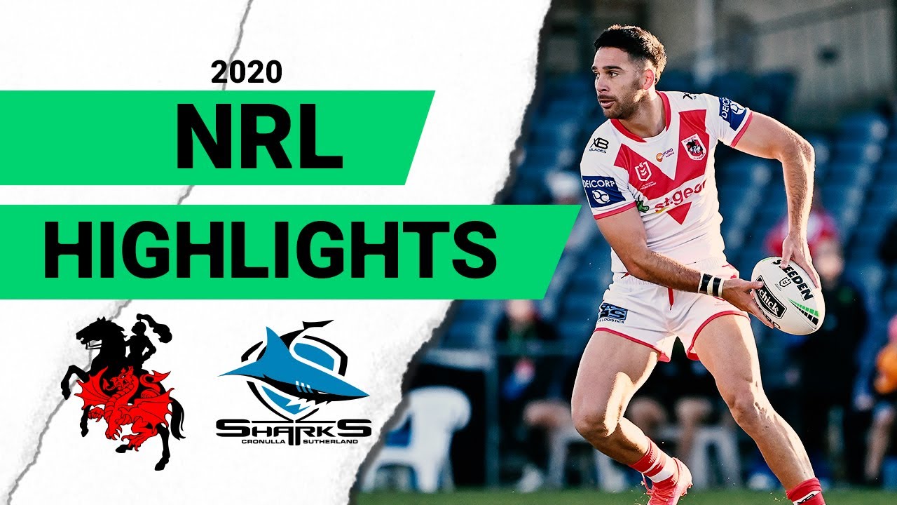 NRL Highlights | Dragons v Sharks Match Highlights | Round 5 2020 | Telstra Premiership | NRL