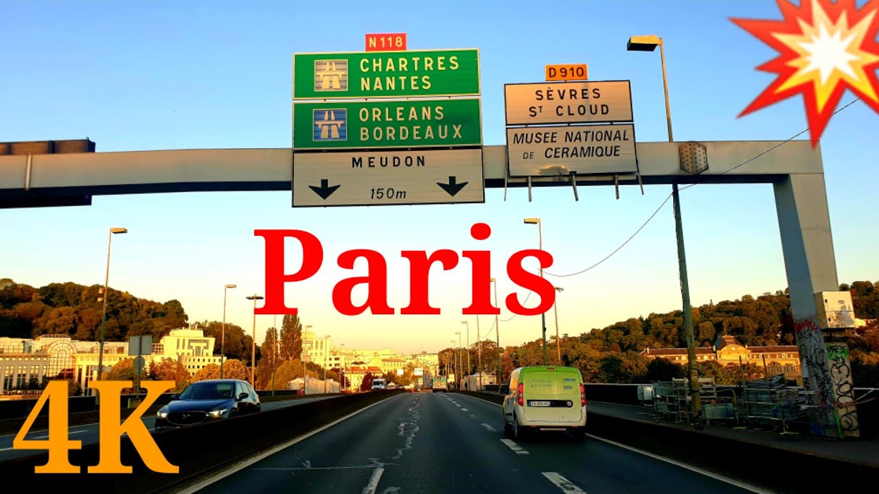 DRIVING IN PARIS FRANCE /  NATIONAL 118 / 4K UHD