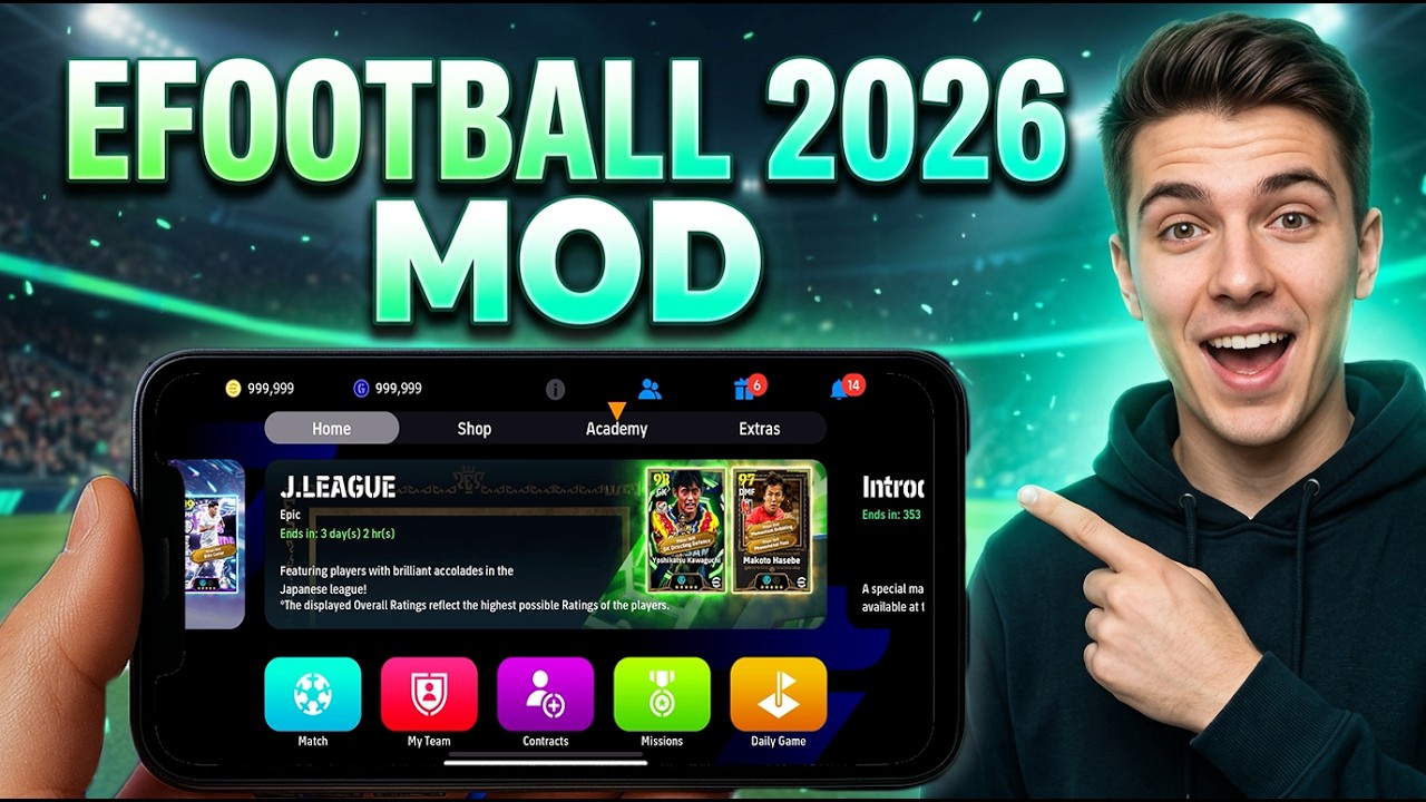 eFootball 2026 Hack Mod APK | How to Get Unlimited Coins and GP in eFootball 2026 (iOS Android)