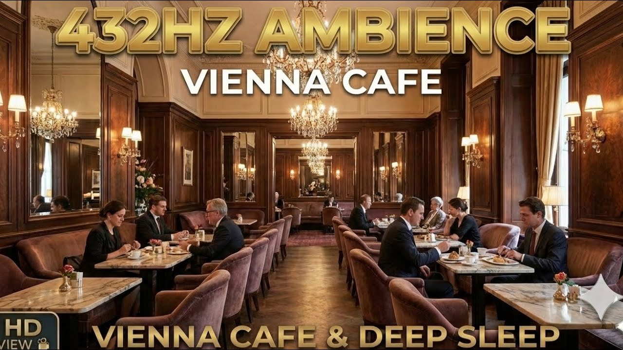 432Hz Vienna Cafe Ambience ✨ German Schlager | Deep Sleep & Wealth Manifestation [HD] ☕️ 