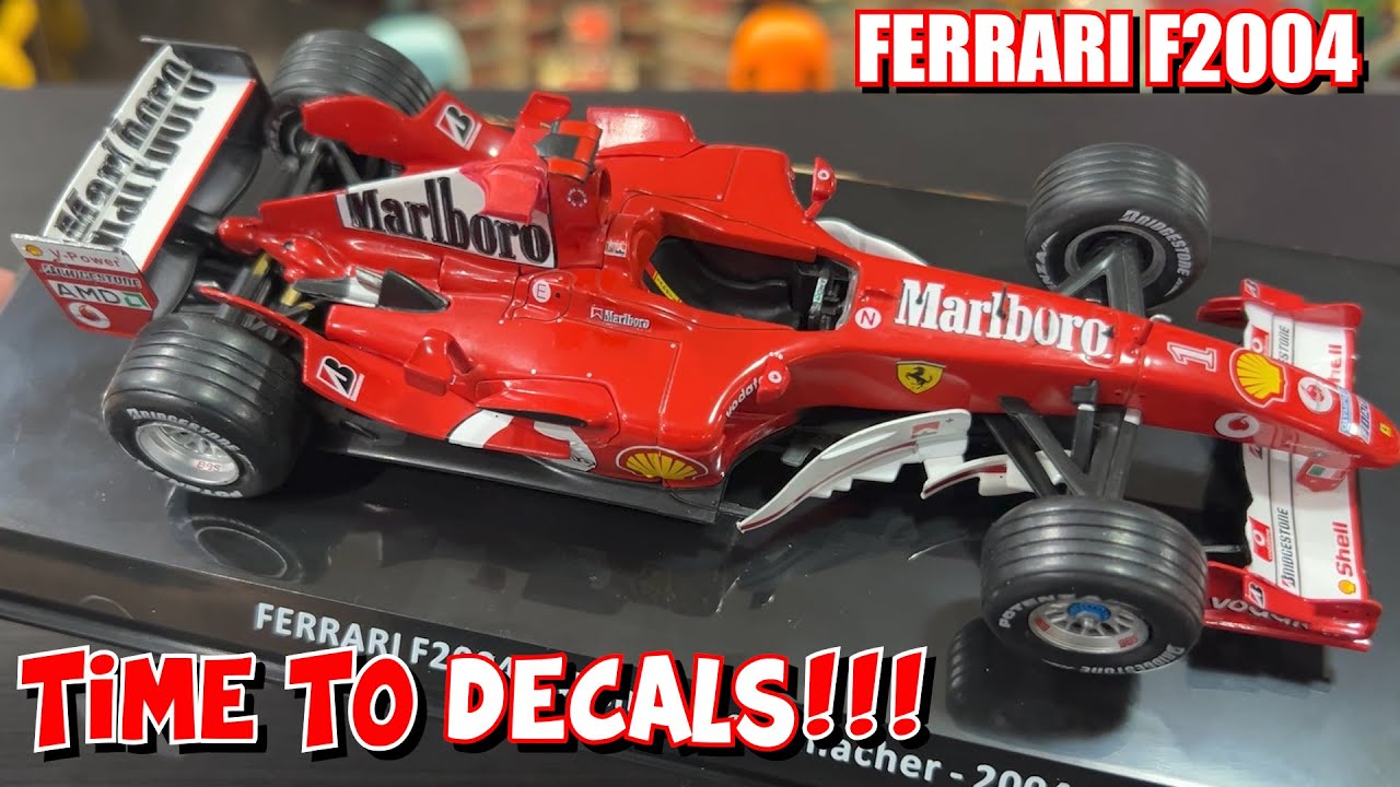 COME APPLICARE le DECALS sulla FERRARI F2004 di SCHUMACHER! Tutorial | Modellismo