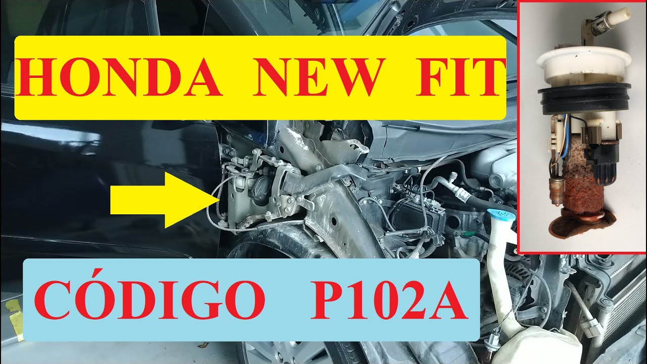 Icone injeção ligada no painel - Codigo erro P102A - Honda New Fit