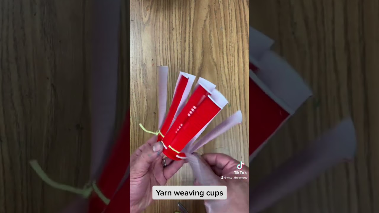 Yarn Weaving Cups