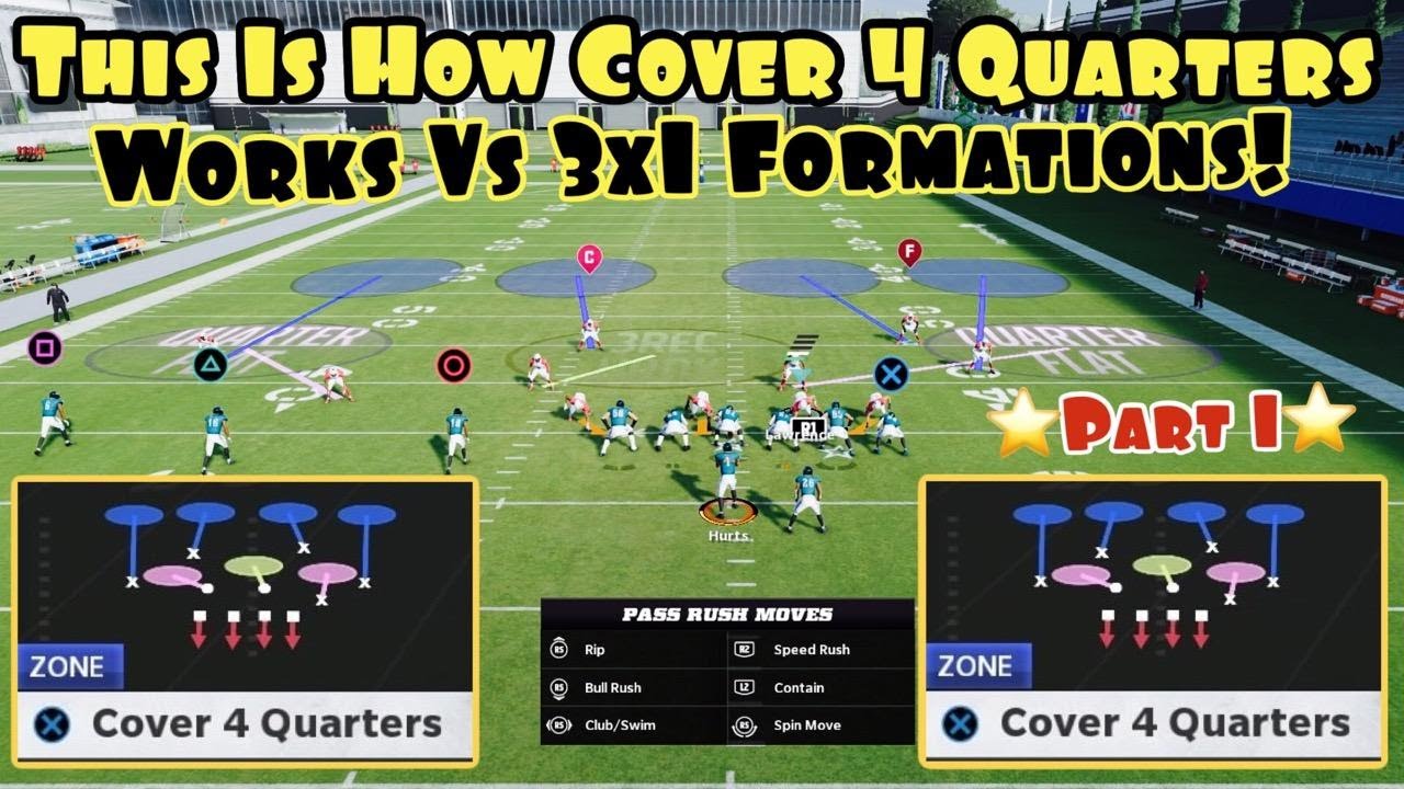 This Is How Cover 4 Quarters Works Vs 3x1 Formations In Madden 22! | Part 1 |