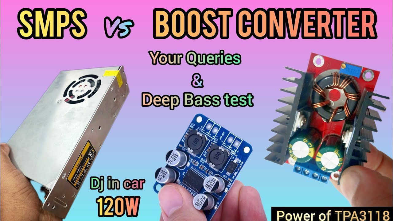 DC Boost Converter vs SMPS | TPA3118 Deep Bass Testing | #minidj