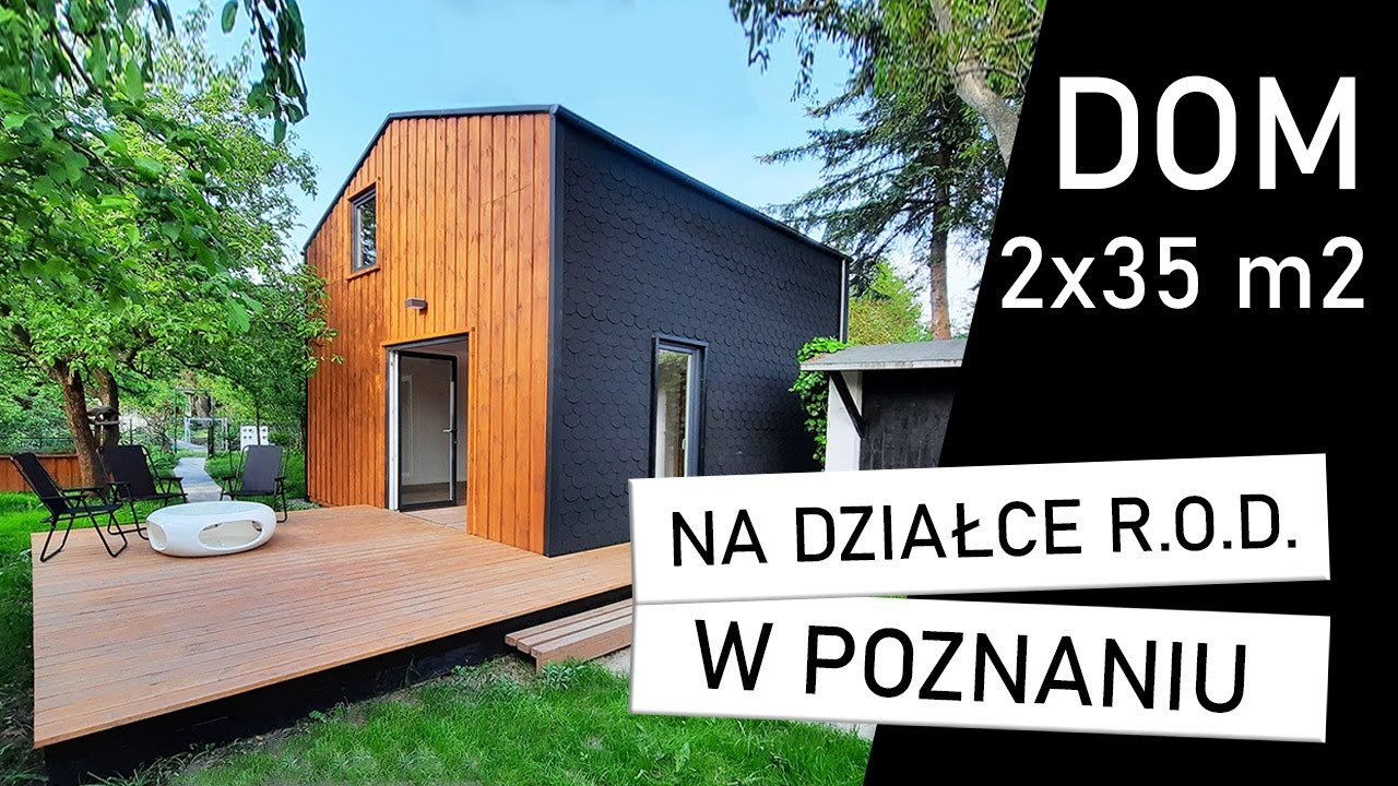 Dom 2x35 m2 na działce ROD Poznań Wola