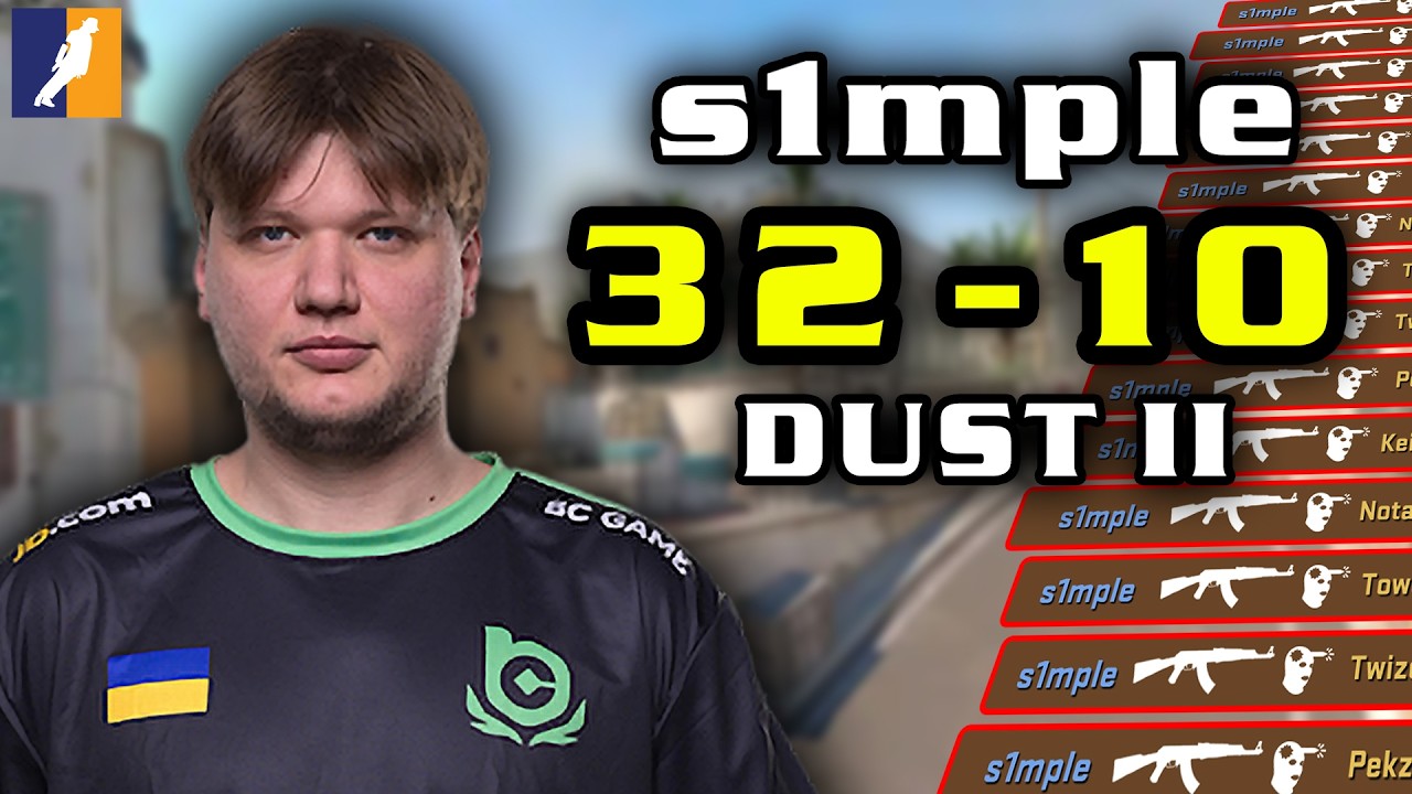 [POV PEEK] s1mple (32-10) | Dust II | Faceit Ranked | Mar 8, 2026