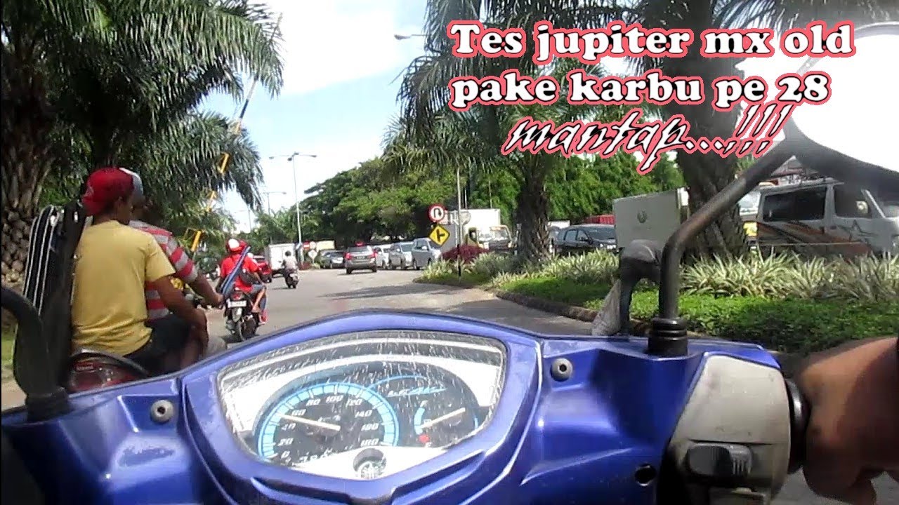 Tes jupiter mx old 135 cc pake karbu pe28 dan CDI racing tarikan jadi responsif