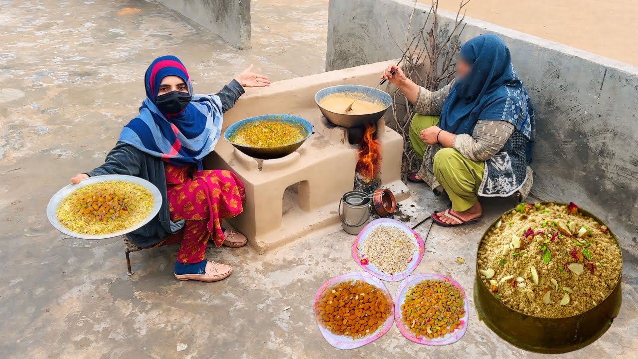 DESI PANJIRI 😋 Ami g Ne Banae AJ Panjiri 🫕 Healthy Winter Special Panjiri | Hamza Sidhu| Zaini Baji 