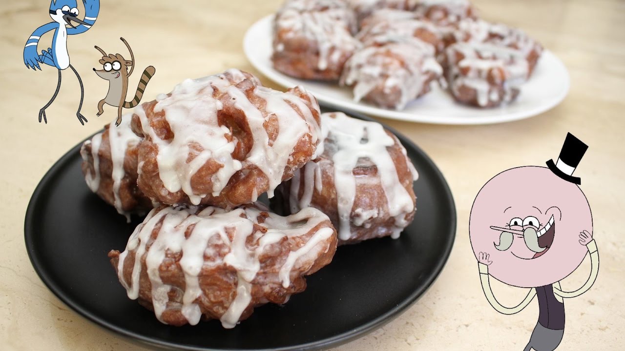 Elise's Eats - Ep 63: Double Glazed Apple Fritters (The Regular Show Special)