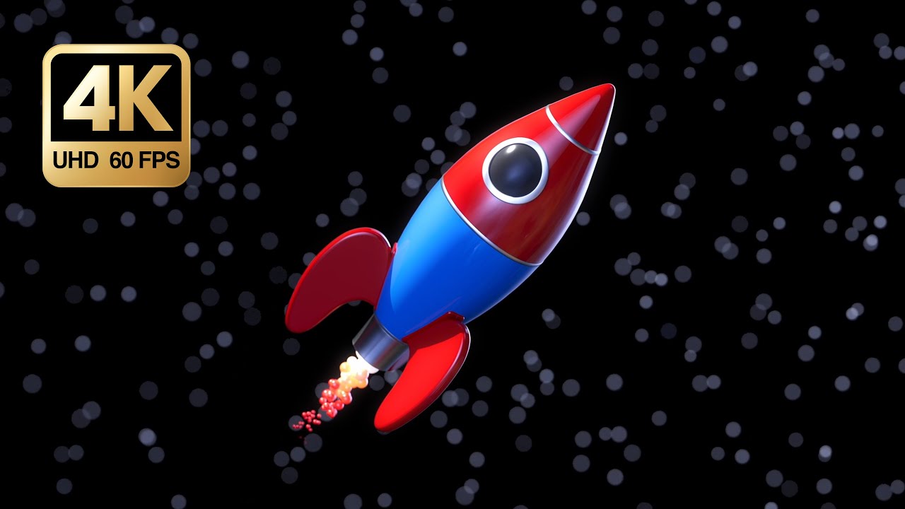 Space Rocket Background 4K • 3 Hours Seamless Loop • Calm Futuristic Visuals (No Music)