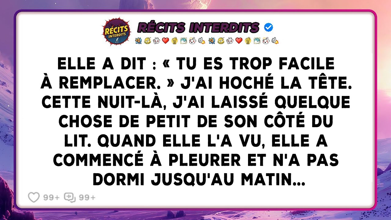 Quand Elle M'a Dit Que J'étais Remplaçable, J'ai Répondu Par Le Silence, Le Message L'a Empêchée...