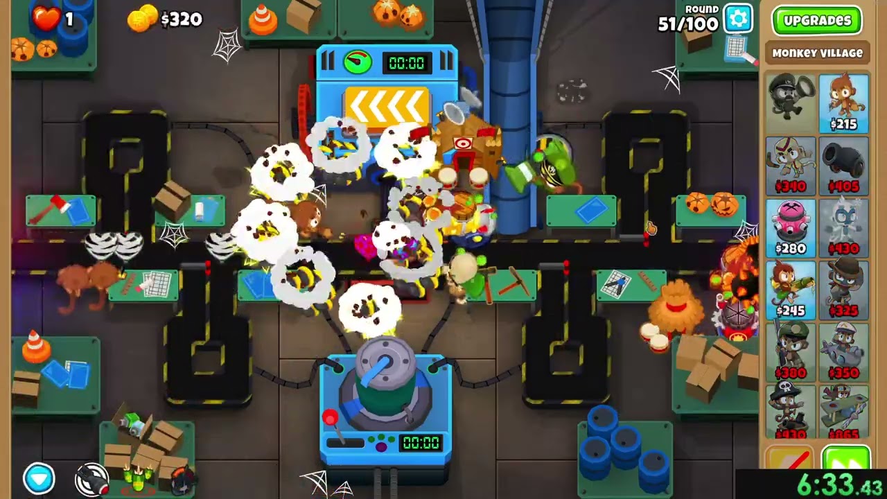 [BTD6] Workshop - Chimps Speedrun in 16:07 (v51.1)