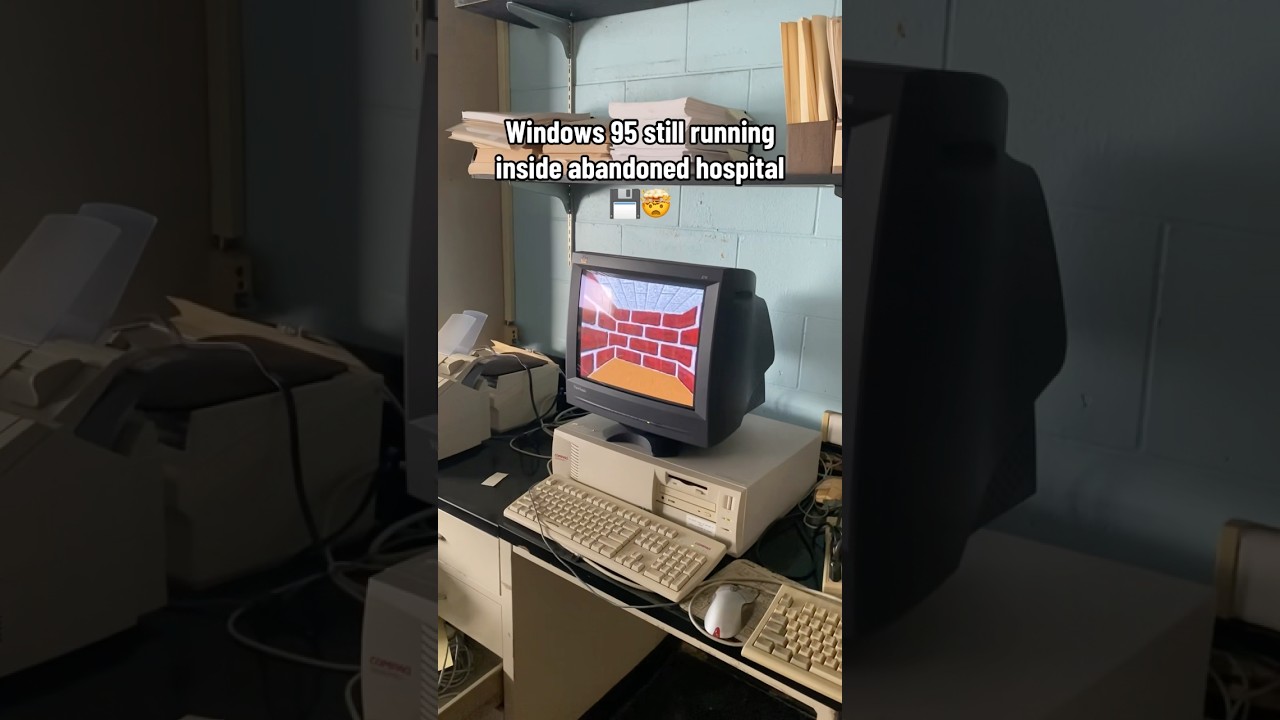 Computer still playing Windows 95 in abandoned hospital 🖥️