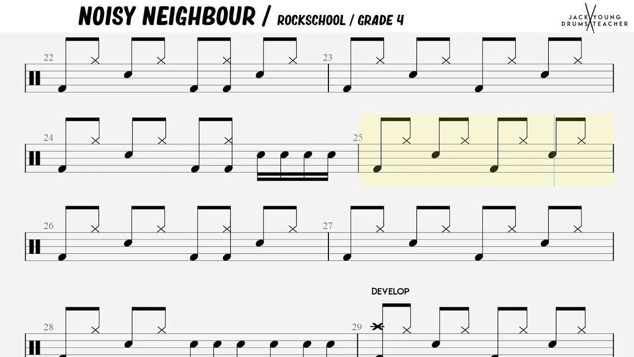Noisy Neighbour - Rockschool Drums Grade 4