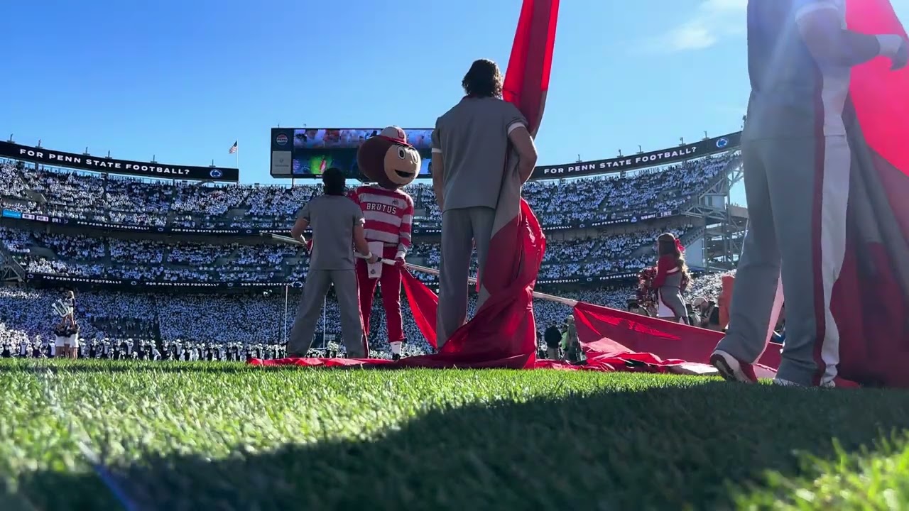 Ohio State vs. Penn State Team Entrance From The Field In 4K