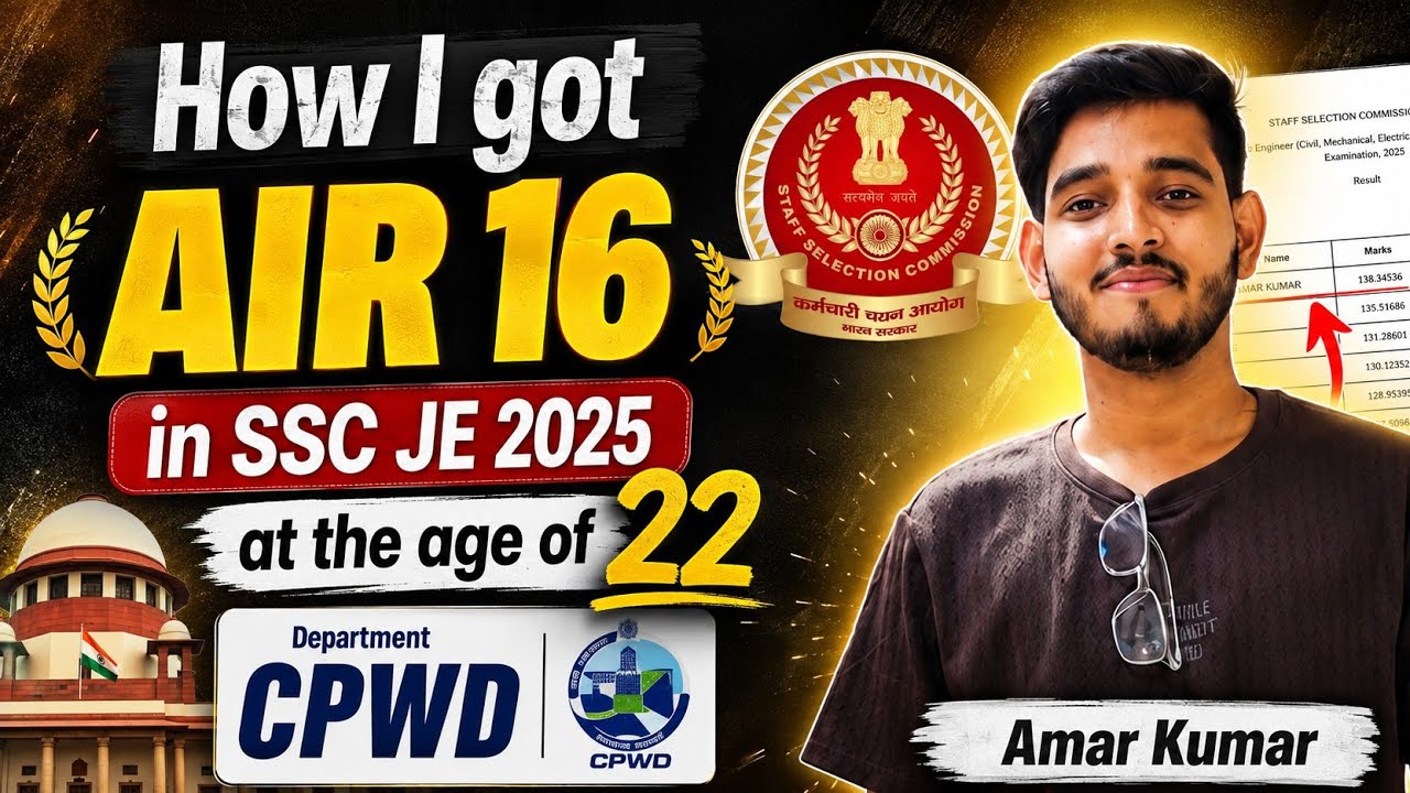 My SSC JE Preparation strategy | How I got SSC JE AIR 16 | SSC JE Preparation strategy | SSC JE