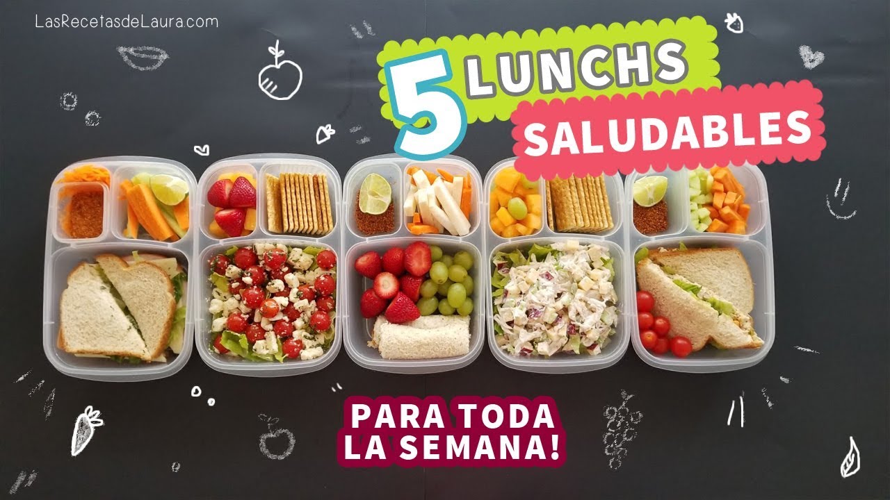 5 Ideas de Lunch para niños FÁCIL y Rápido | Back to School Lunch Ideas ❤ Recetas Saludables