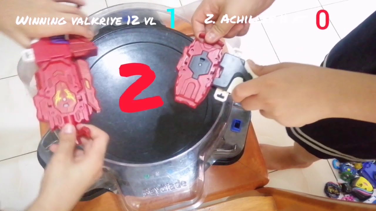 Beyblade burst turbo Z. Achilles 11 Xtend VS Winning Valkriye 12 Volcanic
