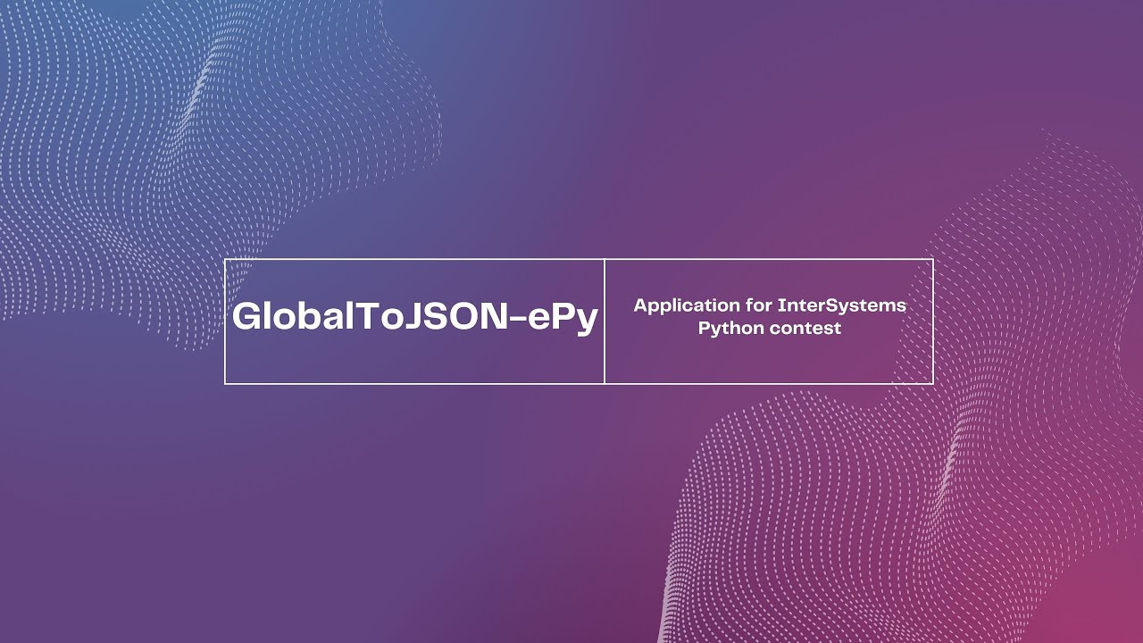 GlobalToJSON ePy