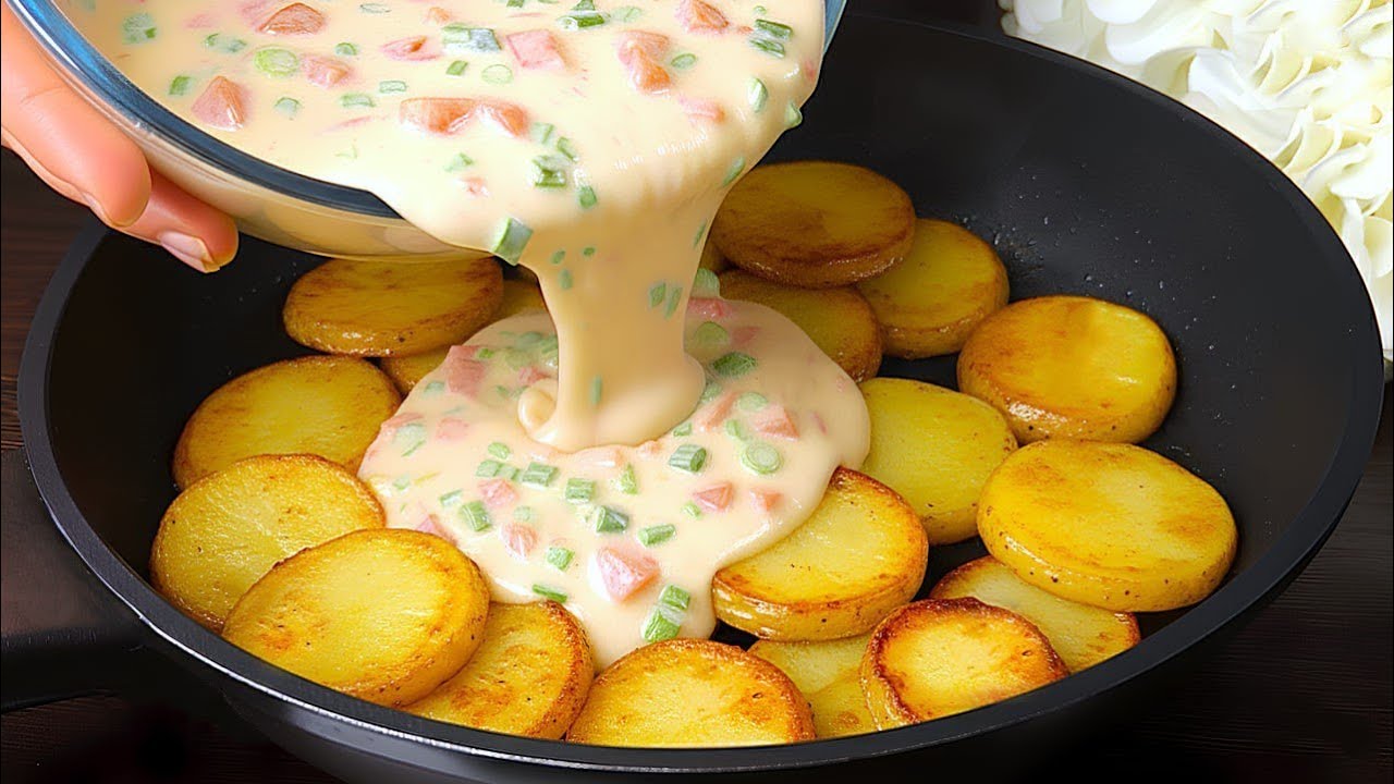 Kartoffeln mit Eiern sind besser als Pizza! Ich koche es fast jeden Tag!