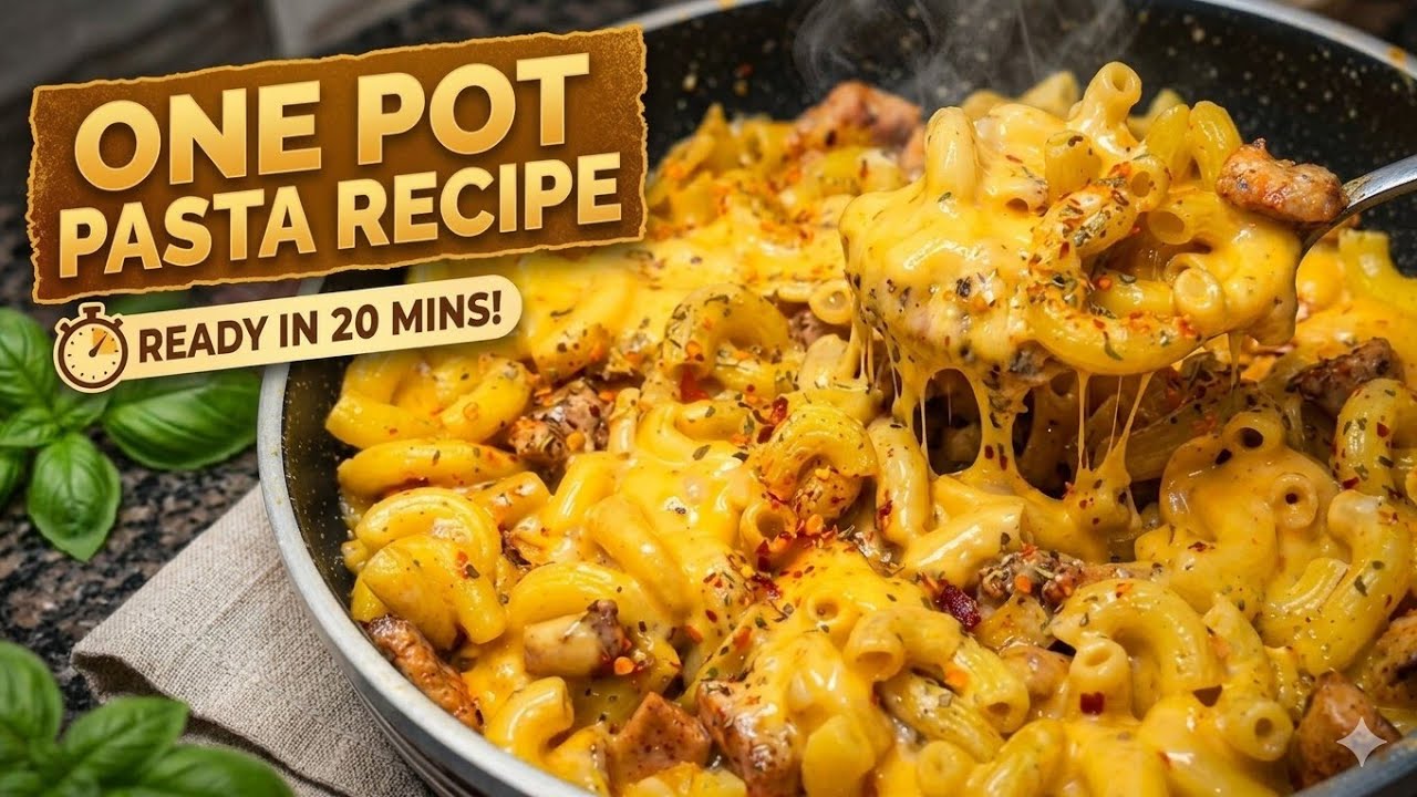 One Pot Pasta Recipe | Easy & Creamy Pasta in 15 Minutes | Quick Dinner Idea