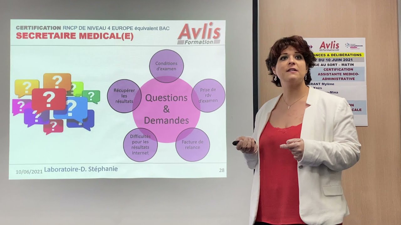 Formation Secrétaire Médicale AVLIS - Laboratoire d'Analyses Médicales