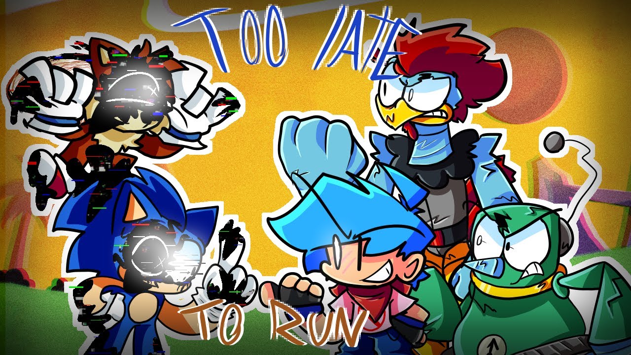 FNF x Pibby Concepts: Too Late To Run (My take) - Vs S̶̠͒ó̷̹ṇ̶̇i̸̜͒c̴̻̏ and ?̶?̸?̷ [fnf x pibby]✨