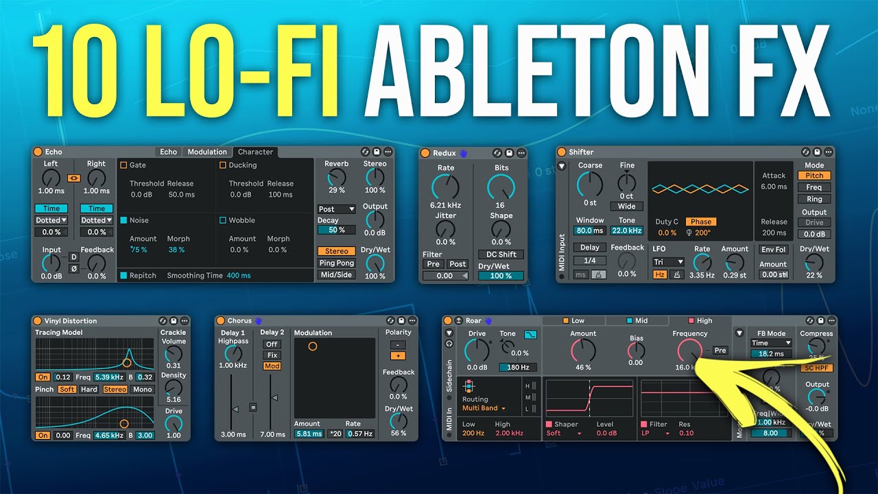 10 Amazing Lo-Fi Techniques with Ableton Stock Effects