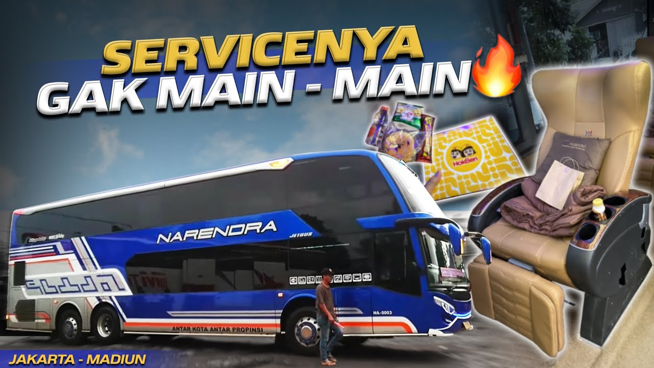 GOKIL... KENAPA GAK DARI DULU YA NAIK BUS INI😂‼️Trip Jakarta - Madiun with Narendra Double Decker