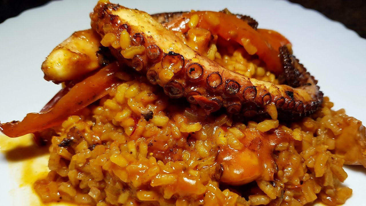 Arroz y pulpo 🐙 | Receta paso a paso |