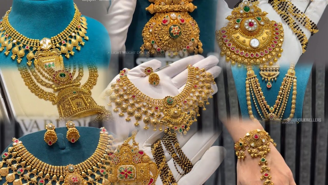 New darbari gold wedding jewellery callection.. #new #darbar #gold #weddiing #rajput #necklace 