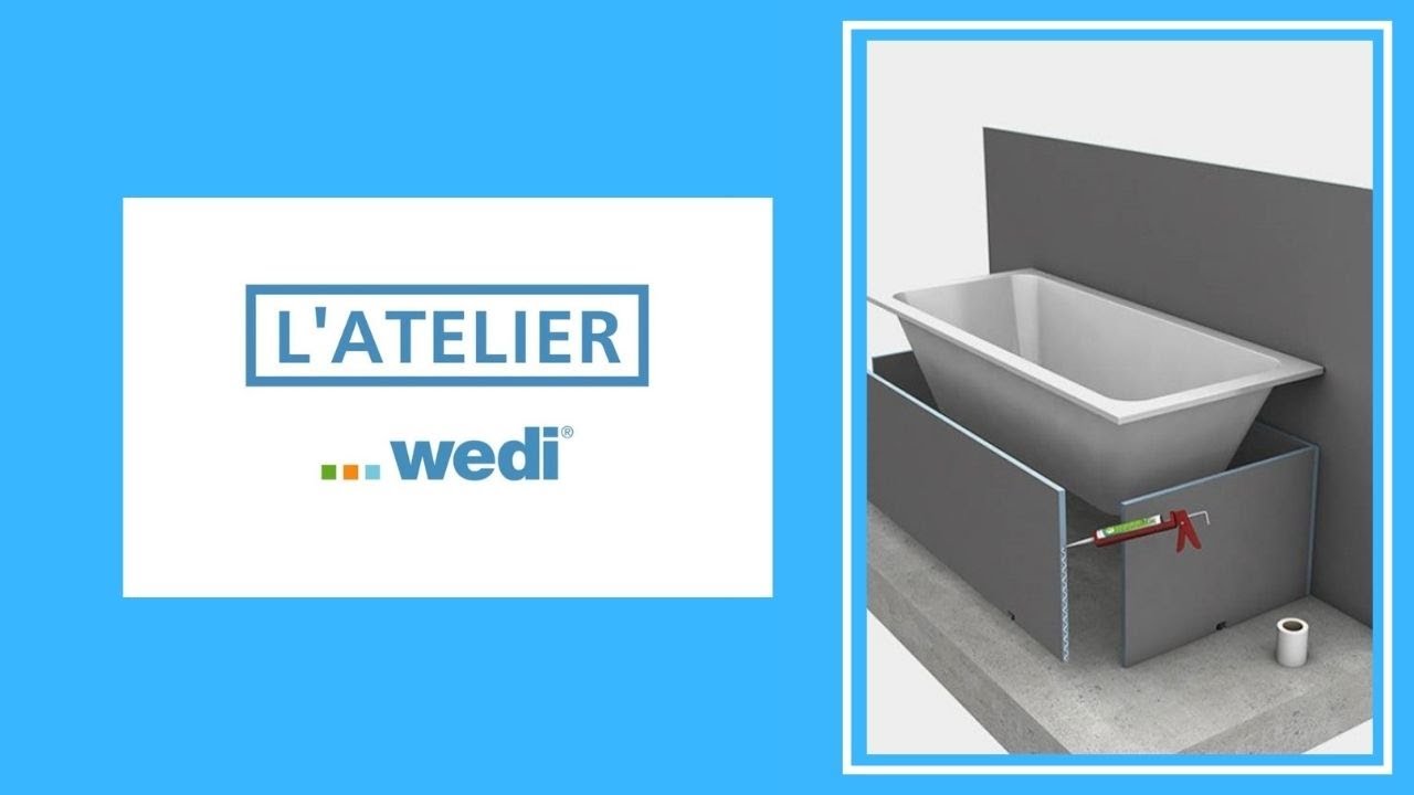 Installation d'un tablier pour baignoire &agrave; carreler - Wedi
