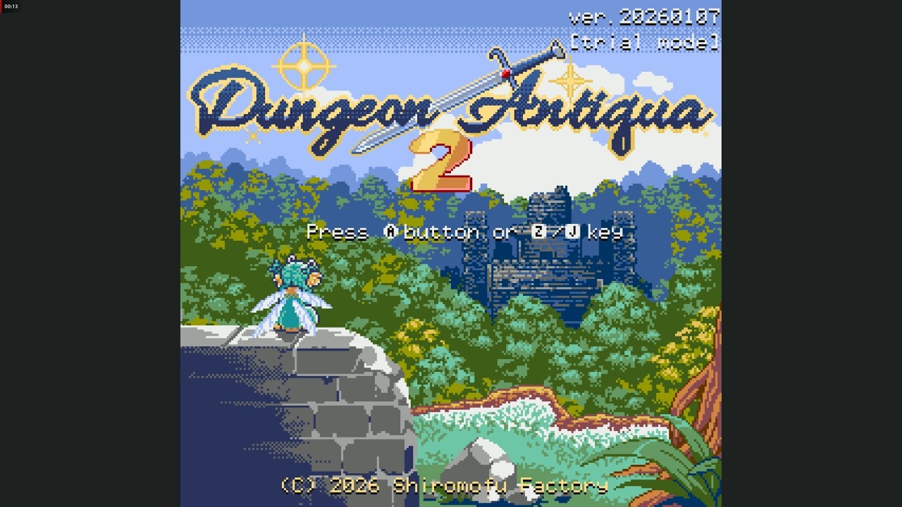 Dungeon Antiqua 2 Demo ドット絵 JRPG
