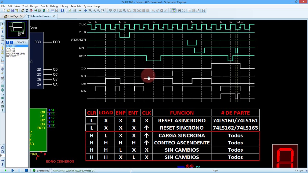 CONTADOR 74HC160 CAPT 7 PARTE 13
